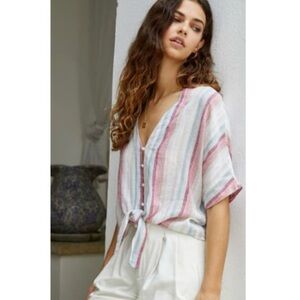 Rails Thea Tie Top in Tropic Stripe